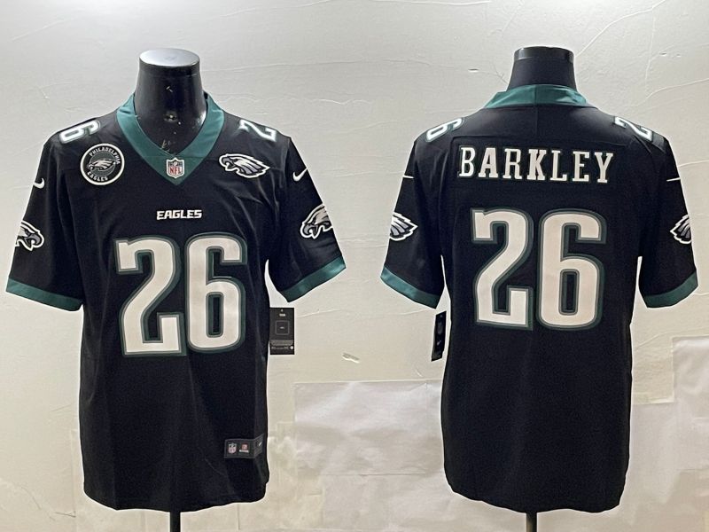 Men Philadelphia Eagles #26 Barkley Black Second generations 2025 Nike Vapor Limited NFL Jersey style 6->philadelphia eagles->NFL Jersey